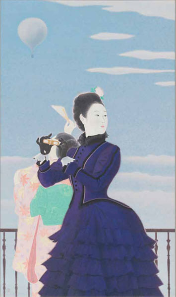 中村岳陵《気球揚る》1950年 東京国立近代美術館【前期展示】