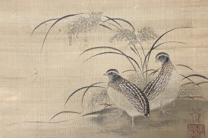 吉田藩士柴田家旧蔵鶉図